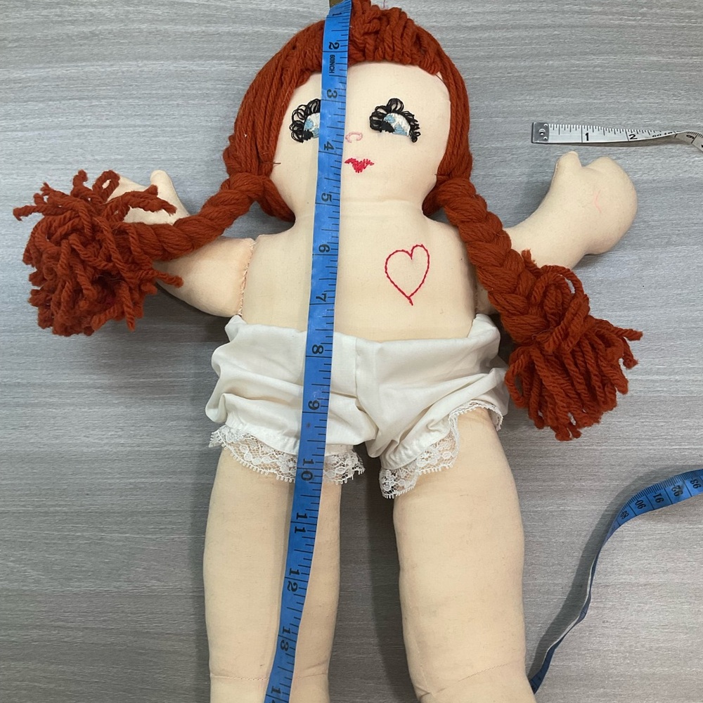 VINTAGE HANDMADE 15” DOLL - Picture 6 of 8